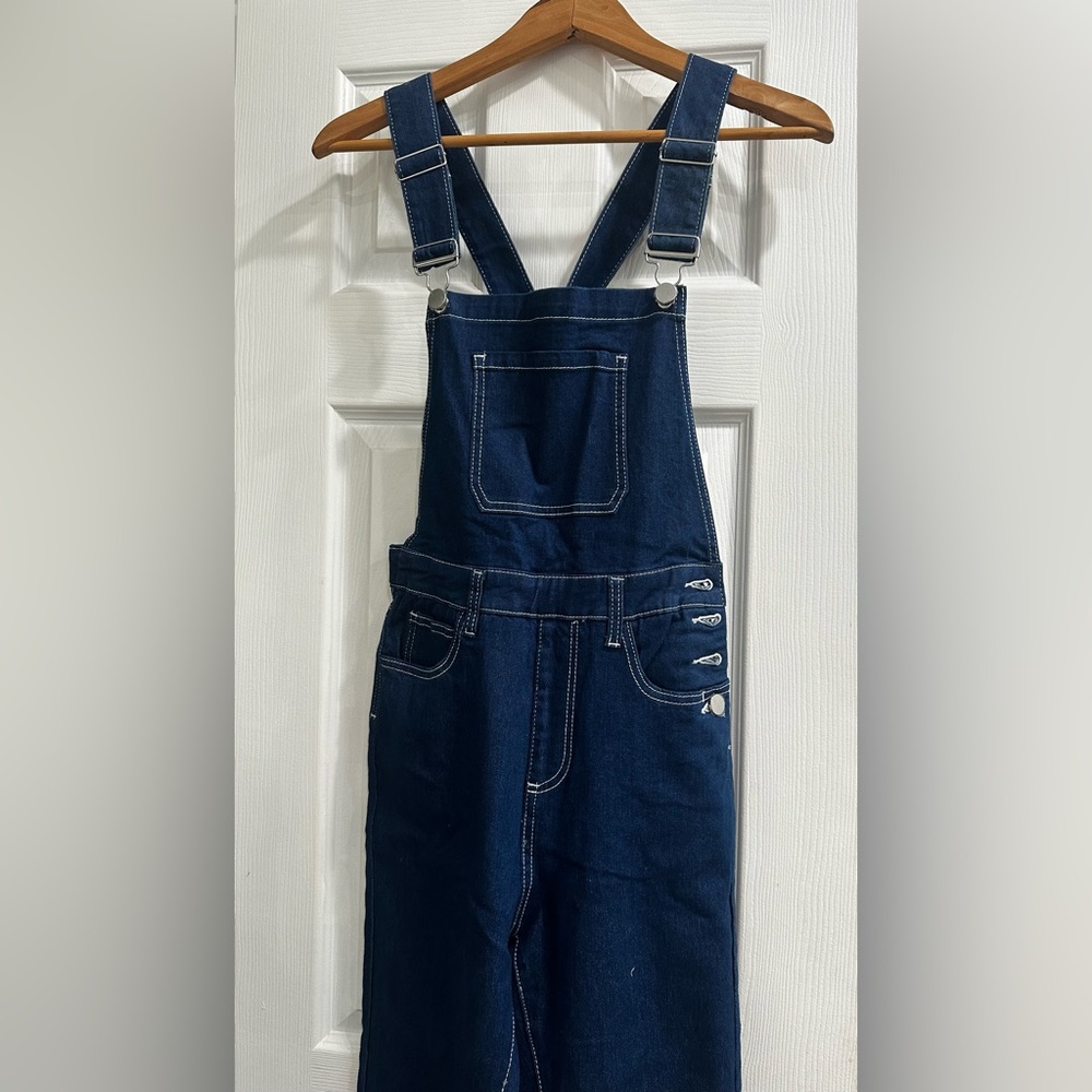 WeWoreWhat Dark Blue Denim Overalls